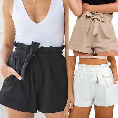

2019 Women New Style Fashion Hot Fashion Women Lady Sexy Summer Casual Shorts High Waist Short Beach Bow Shorts