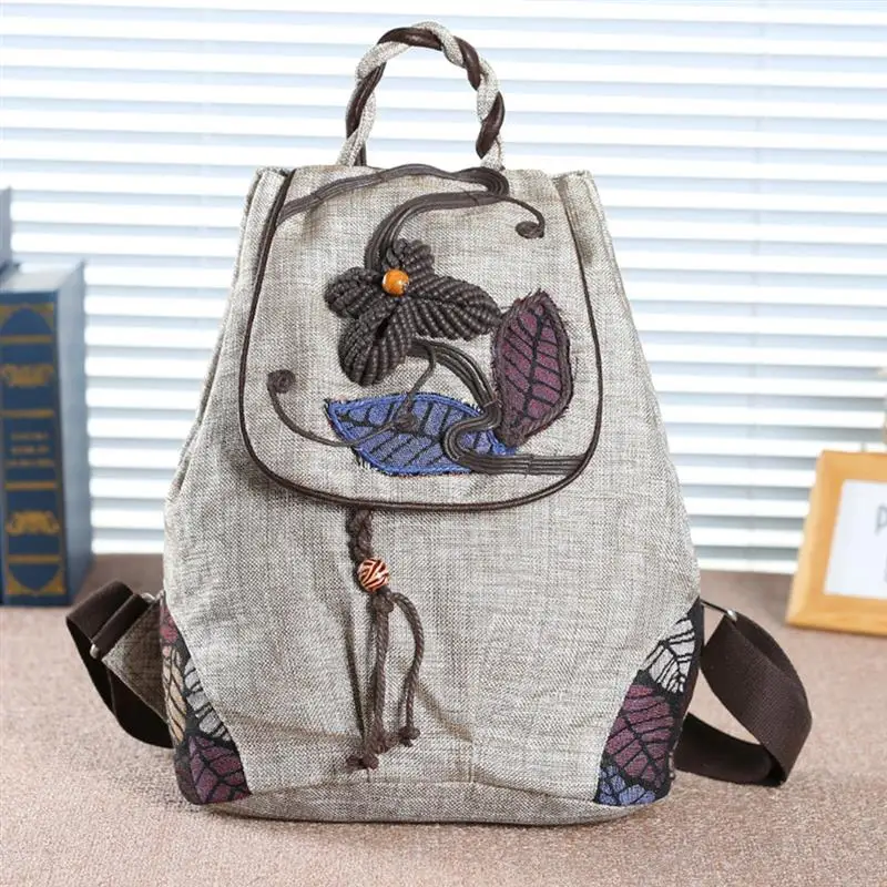 Национальный стиль Leafs ручной работы женские рюкзаки холст Бабочка Бисер школьный рюкзак для девочек женщина Mochilas Feminina