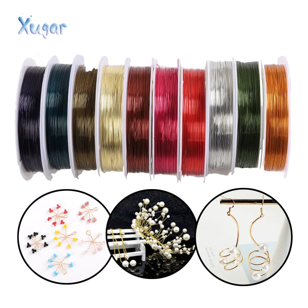 

Xugar 0.3mm*10m 1 Roll Wire Hot New Fashion Multicolor Accessories Cord/String Copper Wire Beading DIY Jewelry Making Materials