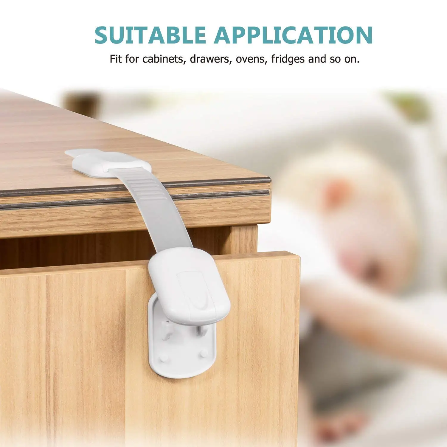 

Door Lock Baby Safety Lock - [Set Of 6] Locks Lock Safety Latches For Baby And Children On Closet, Cabinets, Drawers, Ovens, R