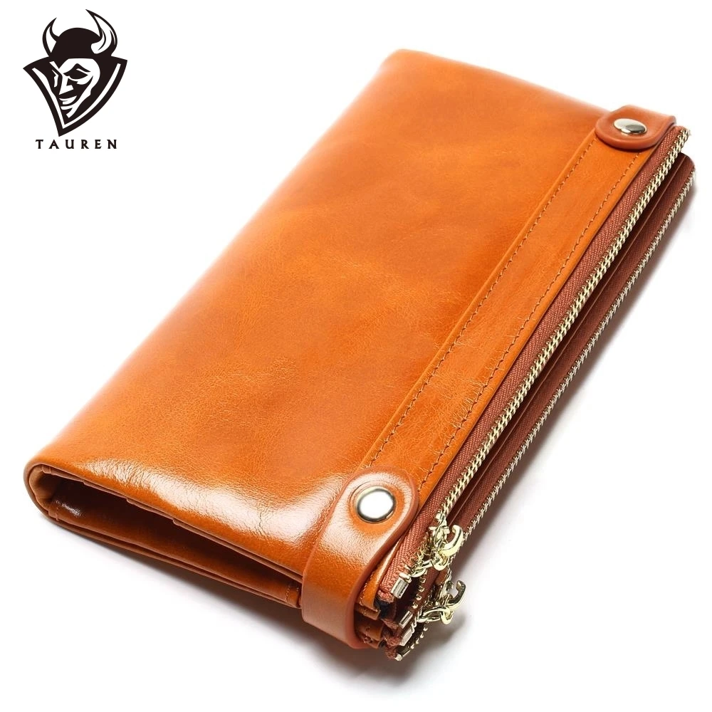 Pаспродажа Женские кошельки, натуральная кожа, средней длины, органайзер, кошелек, масло, воск, Воловья кожа, на застежке, Ретро стиль, женский клатч, ...