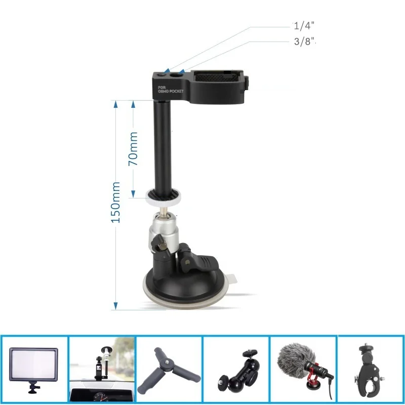 Кронштейн для Автомобиль Велосипед Мотоцикл езда на велосипеде для OSMO карманный портативный монопод с шарнирным замком расширения аксессуары