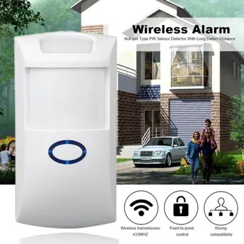 

Indoor 433.92MHz 3V Wireless Pet Immune PIR Motion Detector for Home Security