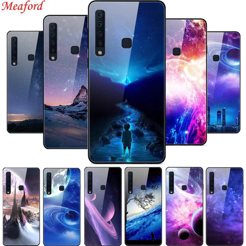 

A9 2018 Phone Case For Samsung A9 2018 Case Glass Hard Back Cover For Samsung Galaxy A9 2018 Case A 9 9A A9S A920 Soft TPU Frame