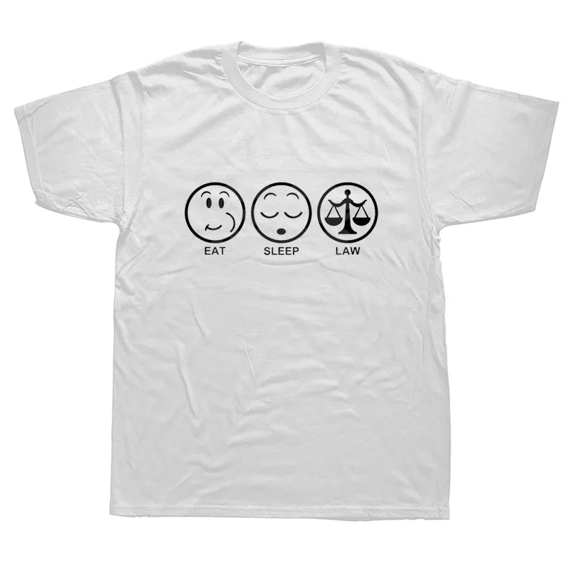 

Custom Funny T Shirt Man O-Neck Lawyer Eat Sleep Law Funny Gift T-Shirt for Mens Male T Shirt
