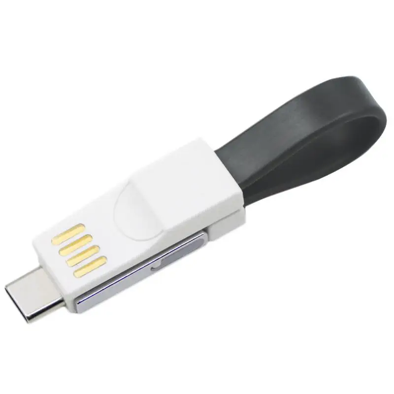 3 в 1 брелок для передачи данных Универсальный USB Магнитный зарядный кабель IPhone