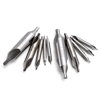 

10Pcs 60 Degree High Speed Steel Combined Countersink Center Drills Bits 1/1.5/2/3.15/5mm For Power Tools Accessories