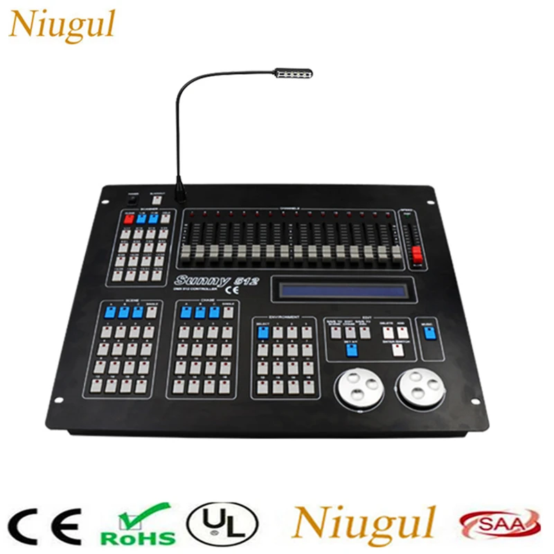 

Sunny 512 DMX Console /384 DMX Controller /Stage Lighting Control Consoles/Par Light Beam Moving Head Light Control DJ Equipment