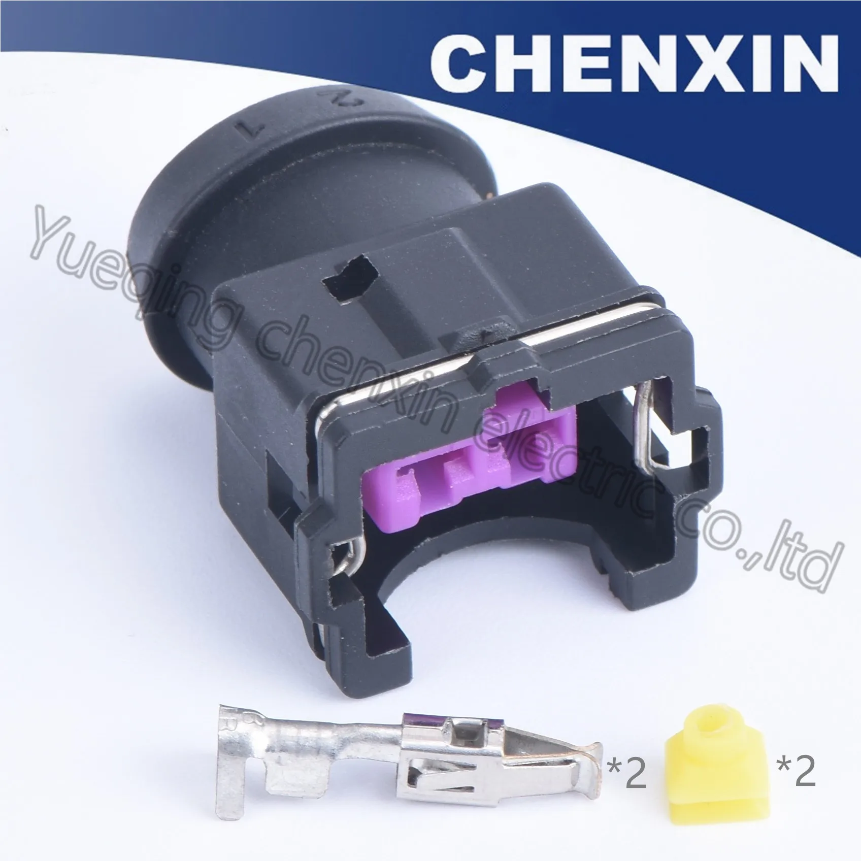 Black 2pin waterproof sensor plug connector(3.5) female efi series EV1