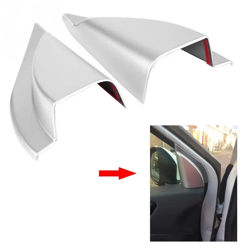 

2Pcs Front Door A Pillar Triangle Cover Trim for Mitsubishi Eclipse Cross 2017-2018 Silver Chrome/Carbon Fiber