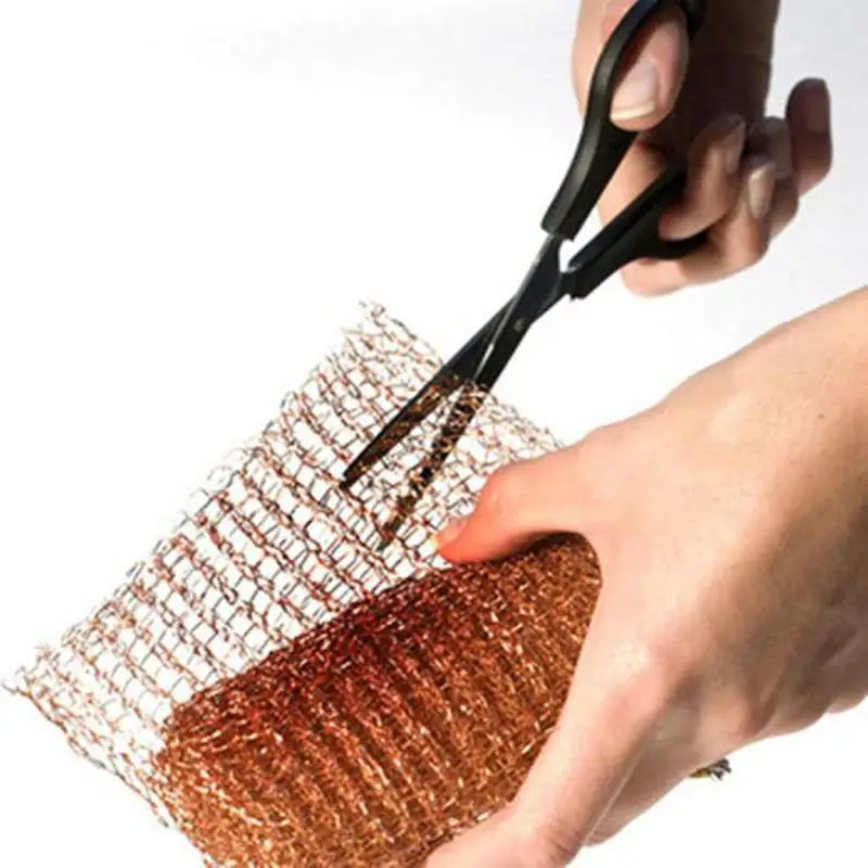 

1pcs Pure Copper Braided Gas Liquid Filter Knitted Mesh Defoaming Net Blocked Hole Preventing Pests Mice 10X100cm