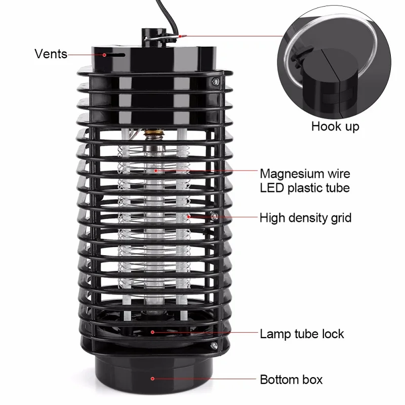 110V/ 220V Portable Electric LED Mosquito Insect Killer Lamp Fly Bug Repellent Anti Mosquito UV Nig - 33012213030