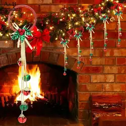 Модный золотой красный сплав Рождественский кулон дерево украшение Рождество круглые и Висячие маленькие пластиковые колокольчики