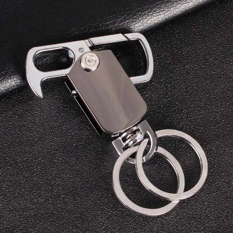 

Younar Waist Buckle Keyrings Rotatable Beer Bottle Opener Tool Key Chain Ring Holder Multifunction Metal Keychains For Car J2535