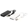3 Port USB Hub with External 7.1 Channel Sound Card Headset Microphone Adapter USB Hub 2.0 for PC Laptop Computer ► Photo 3/6