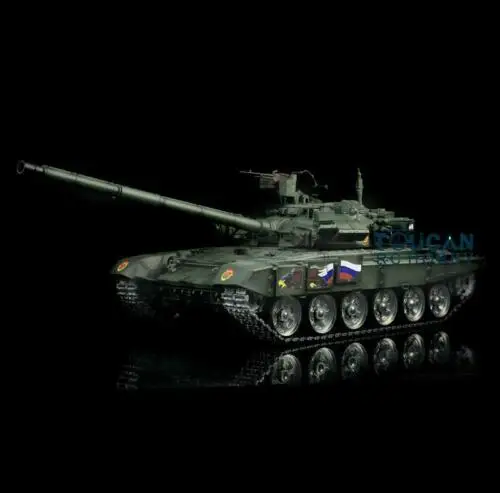 Henglong 1/16 зеленый 6,0 поколения инфракрасный боевой T90 rc Танк 3938 360 револьверная вращающаяся металлическая дорожка W/Link Red Eye