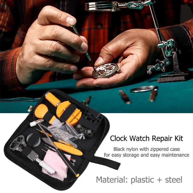 142Pcs Watch Tools Watch Opener Remover Spring Bar Repair Pry Screwdriver Clock Watch Repair Tool Kit Watchmaker Tools Parts