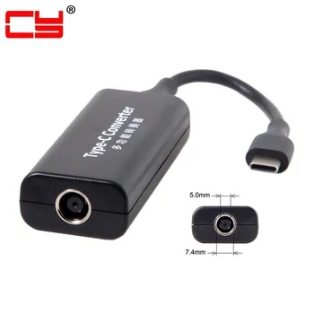 

Jimier USB-C Type-C Power Plug to DC 7.4*5.0mm Ultra slim Jack Input Charged Cable 45w for Mac book Lap top Phone