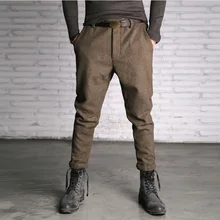 Повседневные хлопковые тонкие фитнес-цвета непосредственно от горячей моды высокого качества брюки мужской стиль