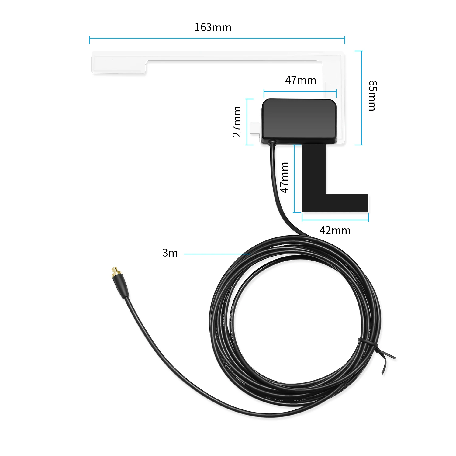  BOX2 Universal DAB + Empfänger mit 3M Antenne für Android Auto Player Audio System Stereo Ausgang B