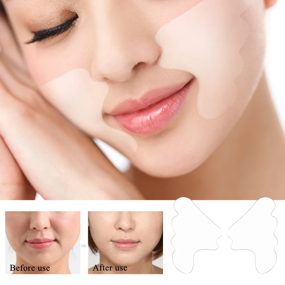 

Facial Lip Wrinkle Remover Pad Reusable Medical Grade Silicone Nasolabial Folds Anti-aging Mask Prevent Face Wrinkle