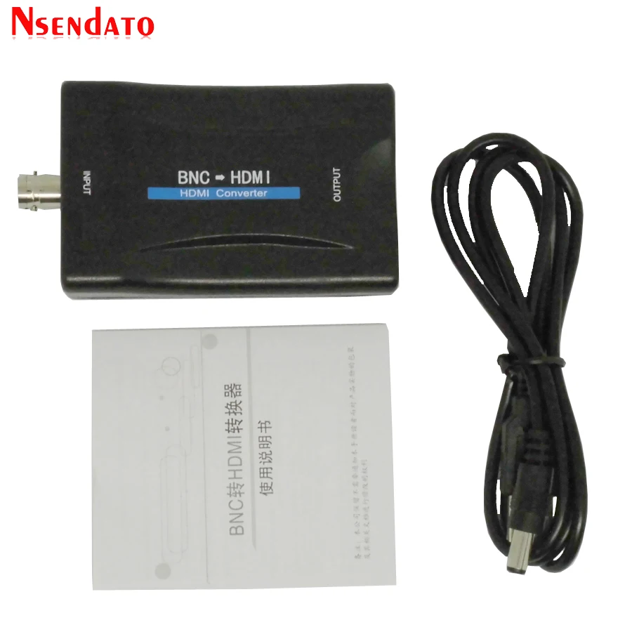 

1080P/720P BNC To HDMI Converter Adapter Display Video Audio Conector Surveillance Monitor video signal Converter with USB Cable