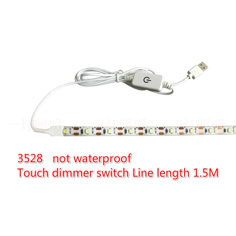 DE. SOUL Водонепроницаемая USB Светодиодная лента 3528 SMD DC5V Гибкая ленточная лампа с 301
