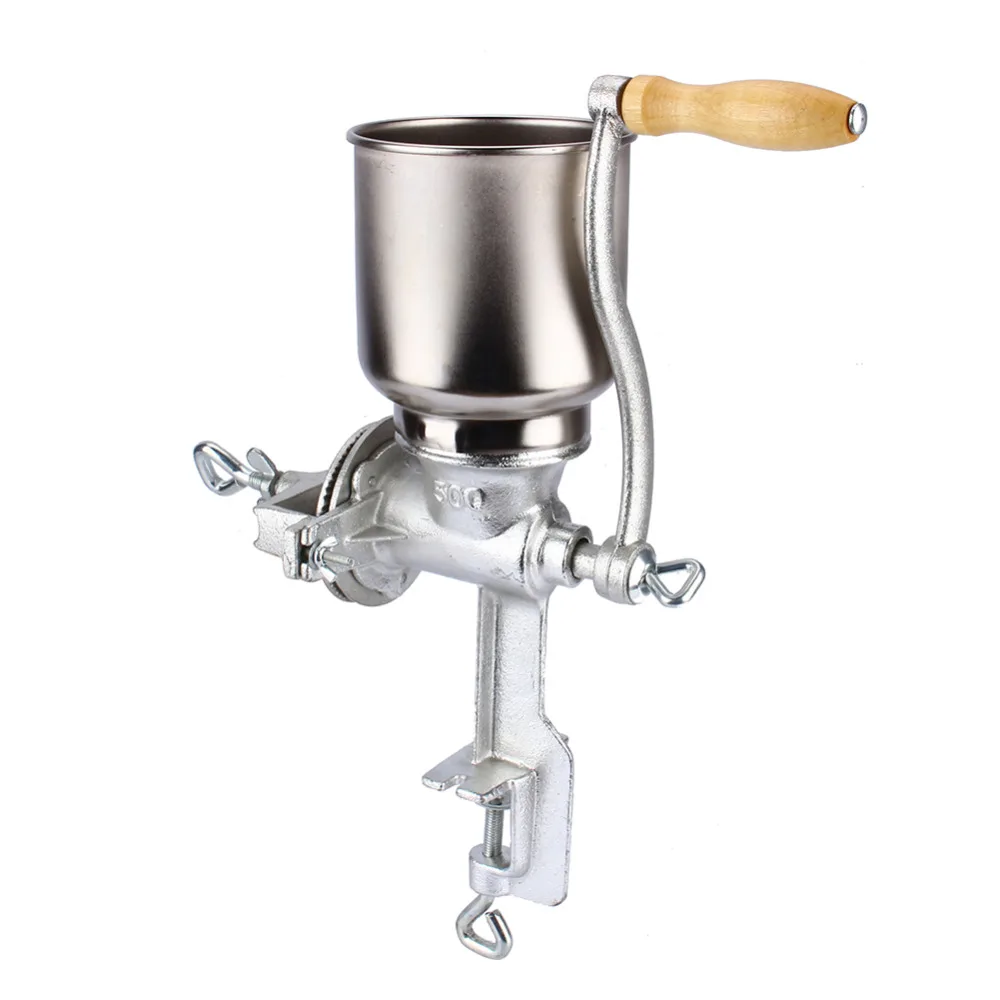 

Manual Coffee Grain Mill Grinder Kit with Cast Iron of Large Funnel for Grain Corn Wheat Home New 2019