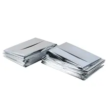 2 шт аварийные солнечные одеяла Экстра толстый аварийный спасательный тент Кемпинг спасательный