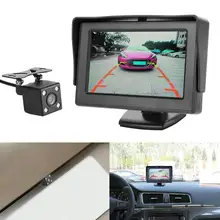 VODOOL 4.3 Pollici LCD Auto Retromarcia Telecamera di Parcheggio Monitor di Sistema Con Impermeabile di Visione Notturna di Retrovisione di Backup Della Macchina Fotografica Per Il Camion Auto SUV