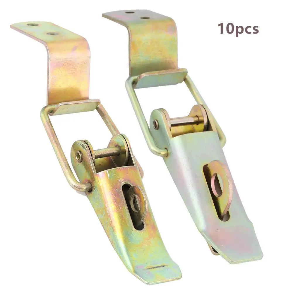 

10pcs Metal Hardware Hasp Cabinet Case Spring Loaded Latch Catch Toggle Hasps 2019 new style
