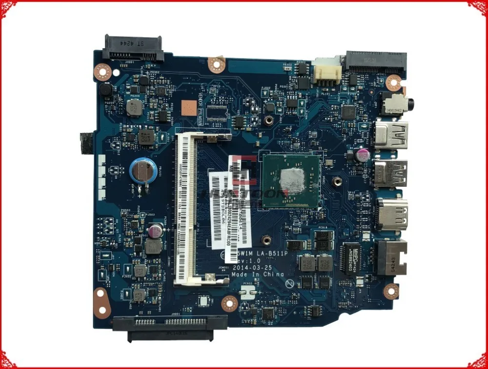 

High Quality Original laptop motherboard FOR ACER Aspire ES1-511 NBMML11002 Z5W1M LA-B511P SR1W4 N2830 CPU DDR3 Main board WORKS