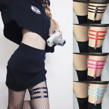 4 цвета регулируемые эластичные заклепки панк хип-хоп танец подвязка высокое качество ноги металлический жгут