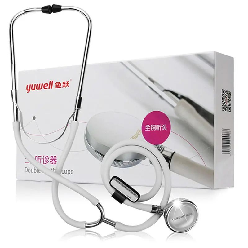 

Professional Dual Medical Stethoscope Medical Devices Fetal Heart Rate Cardiology Lung Monitor Home Health Care Detector
