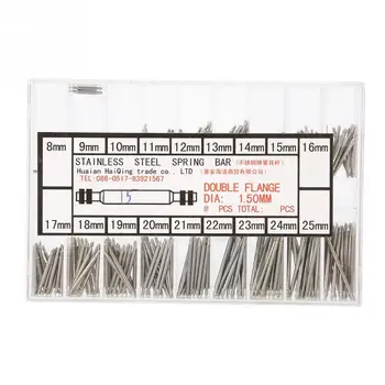 

270 Pcs Stainless Steel Watchband Spring Bar 8-25mm Watch Strap Ear Sets Repair Watch Ear Set Repair Tools
