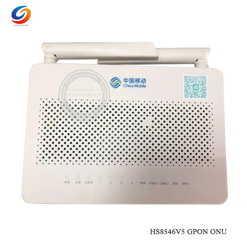 

Original HW Echolife HS8546V5 4GE+1TEL+2USB+WIFI Port GPON ONT ONU With 2.4G&5G Dual-Band WiFi, English firmware
