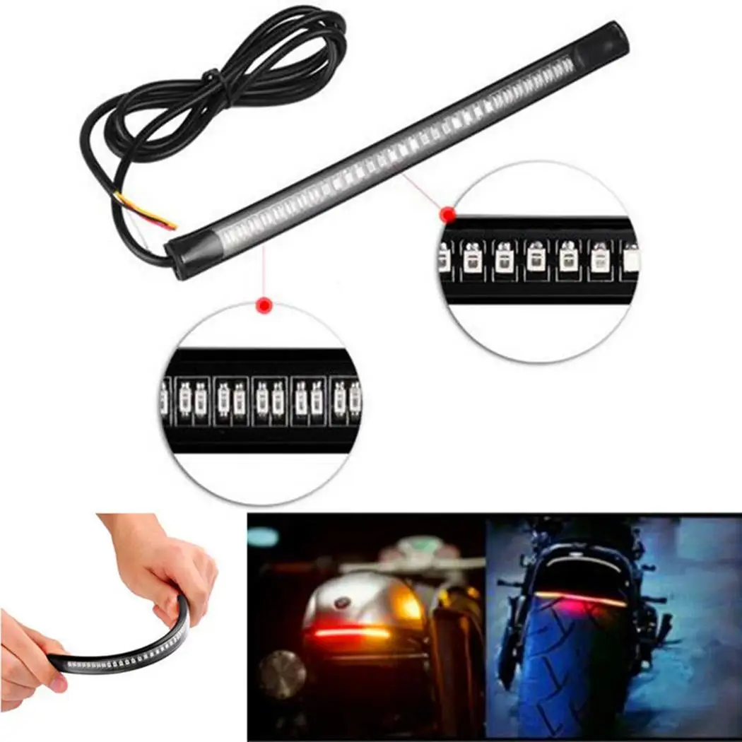 Светодиодный тормозной светильник для мотоцикла 48SMD IP68 3528SMD и 3014SMD светодиодный