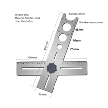 Нержавеющая сталь плитка локатор дыр стекло регулируемое отверстие нож для открывания диаметр локатор дыр отверстие Руководство портативный измерительные инструменты