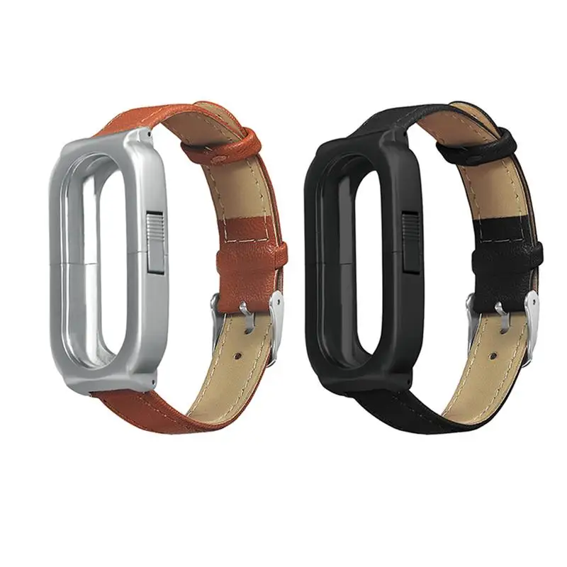 

Replacement Wristband Band Strap Smart Accessories Millet Bracelet Sports Double-wearing Leather Strap For Xiaomi Mi Band3 Newly