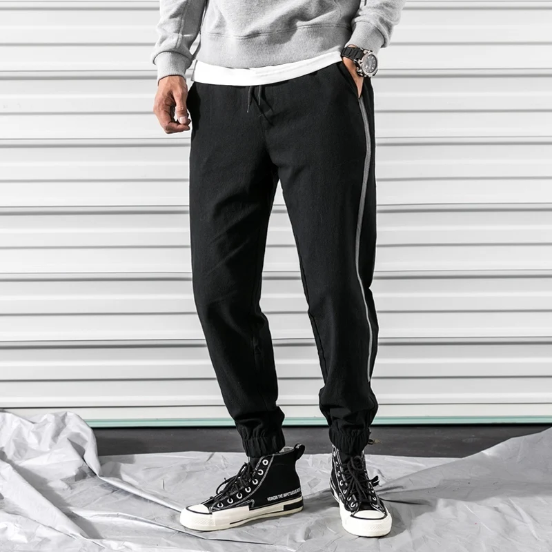 

Autumn and winter Japanese New Pattern Easy Edition Men's Nine Part Leisure Time Haren Pure color Pants Beam foot trousers