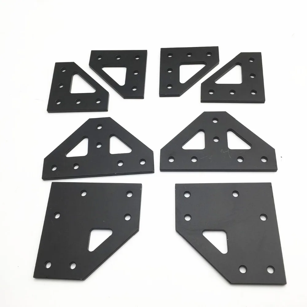

upgrade AM8 A8 4mm aluminum bottom tee plate top corner plate bottom corner plate kit for AM8 3D Printer Extrusion Metal Frame