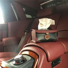 Натуральная кожа роскошный автомобиль контейнер для бумажных платков креативный винтажный ручной работы автомобильный бумажный держатель для хранения автомобиля аксессуары для укладки