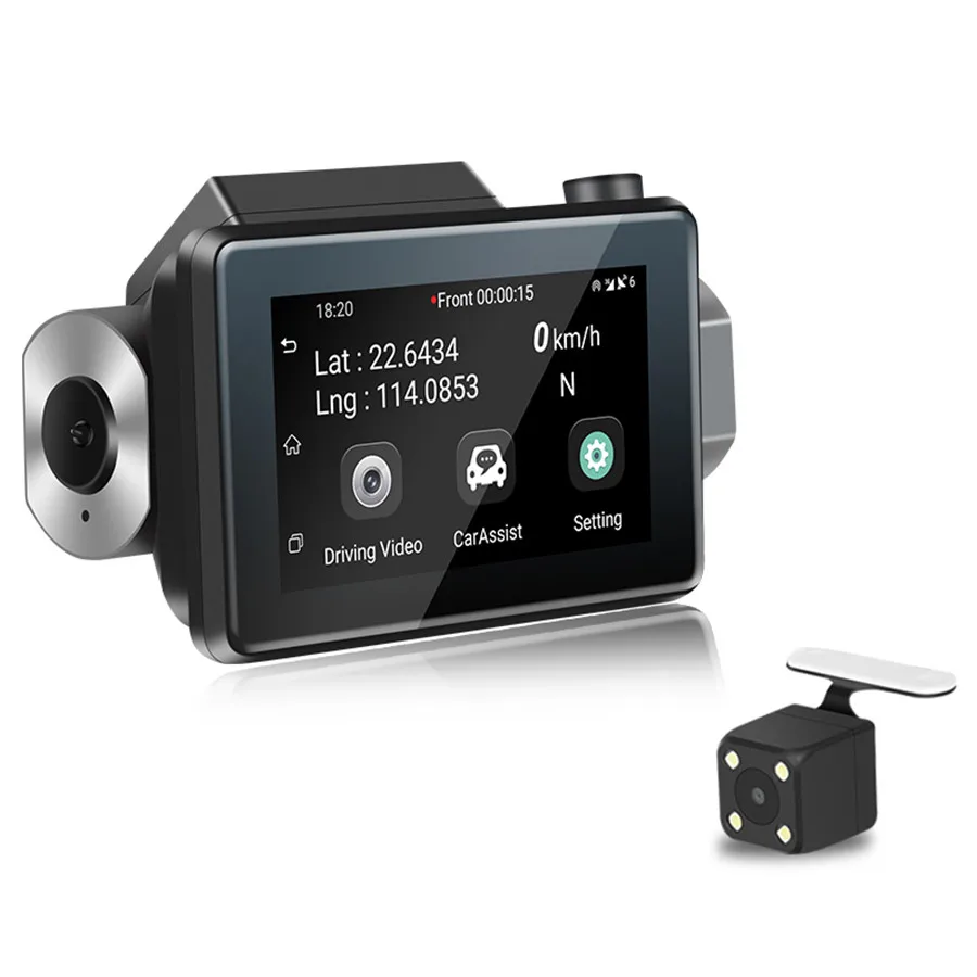 

Android 5.0 Car DVR Camera Dash Cam 1080P Full HD GPS Logger Video Recorder 3G WiFi Dual Lens WDR Dashcam