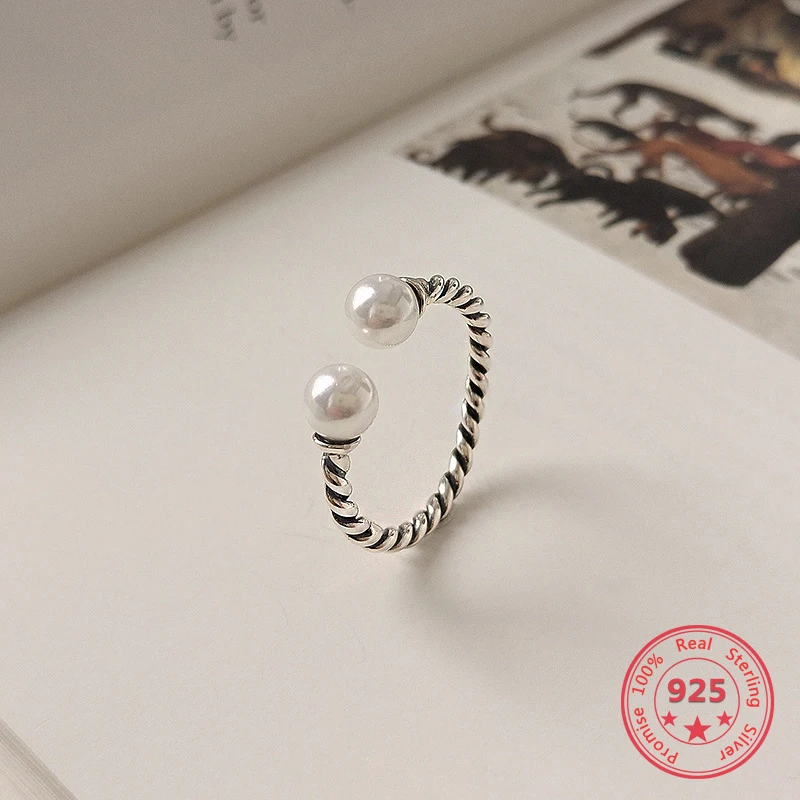 Anillo Abierto De Plata De Ley 925 Para Mujer Joyer a De Estilo 