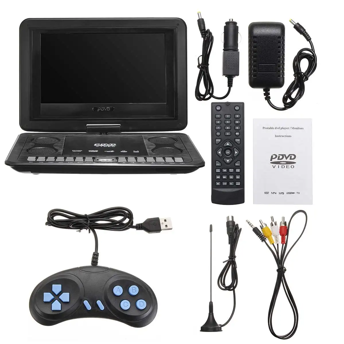 

13.9'' Mini Portable Home Multimedia DVD Player Mini TV Stereo Auto Radio Player TF USB FM For Nissan For Volkswagen
