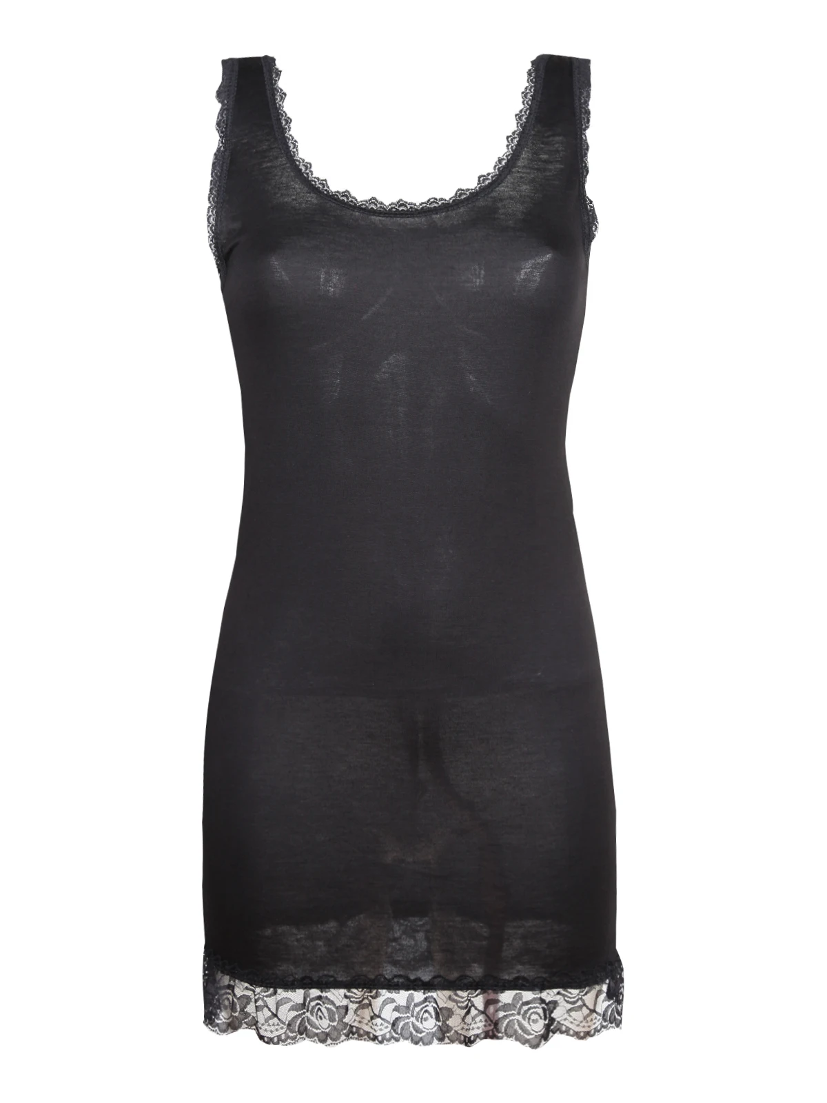 Long tank top with lace trimin Nightgowns & Sleepshirts from Underwear