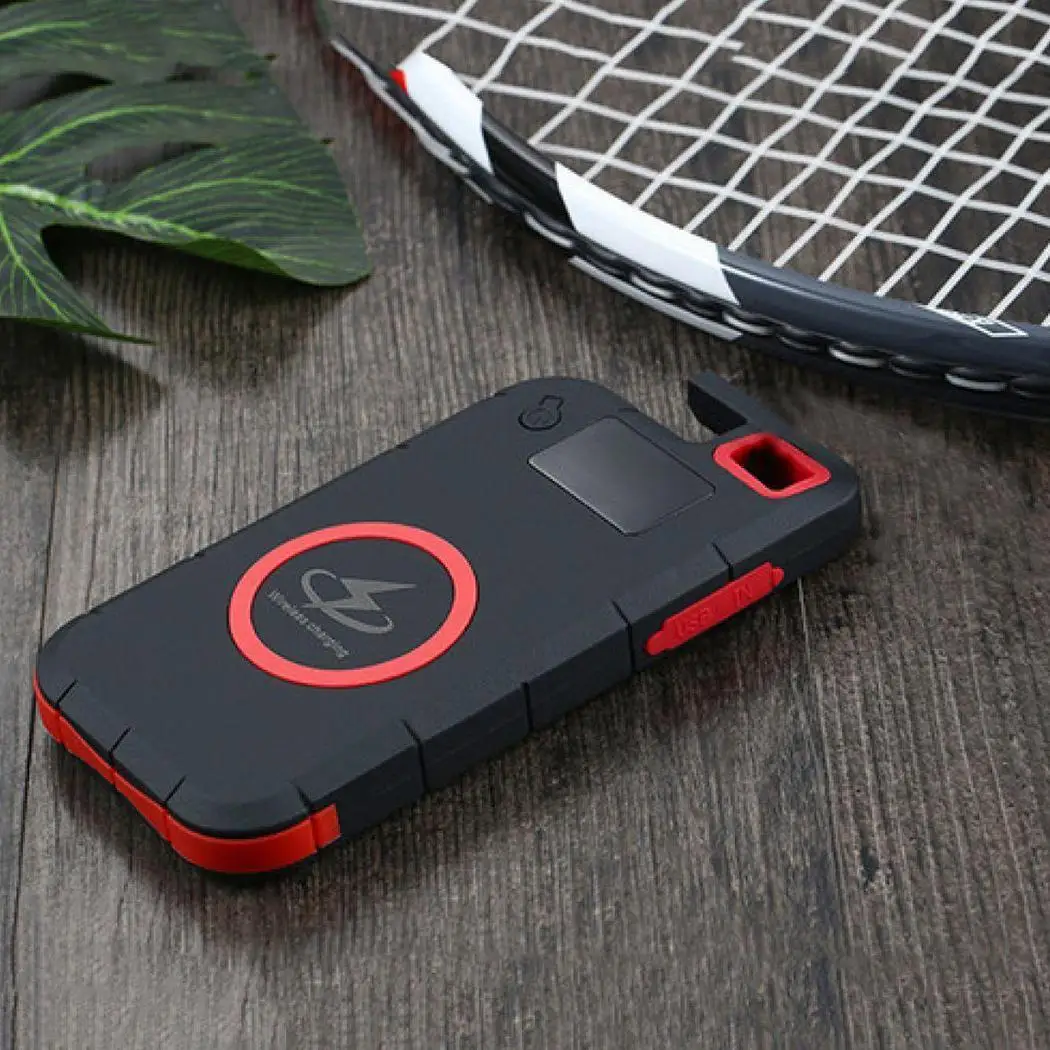 

Portable 8000mAh QI Wireless Charger Power Bank For iPhone Samsung Powerbank Dual USB Charger Wireless External Battery