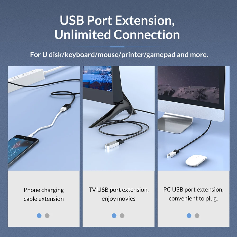 ORICO USB порт Удлинительный кабель типа A для 2 0/USB 3 0 Sup ed несколько usb устройств 5 м/1 м/2