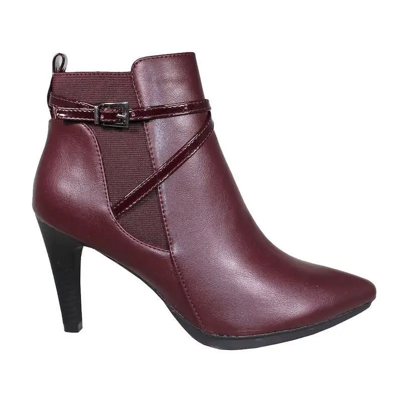 DAVINIA-Женские-комбинированные-ботиночки DE HEEL-DAVINIA 1611 3 BORDEAUX- |