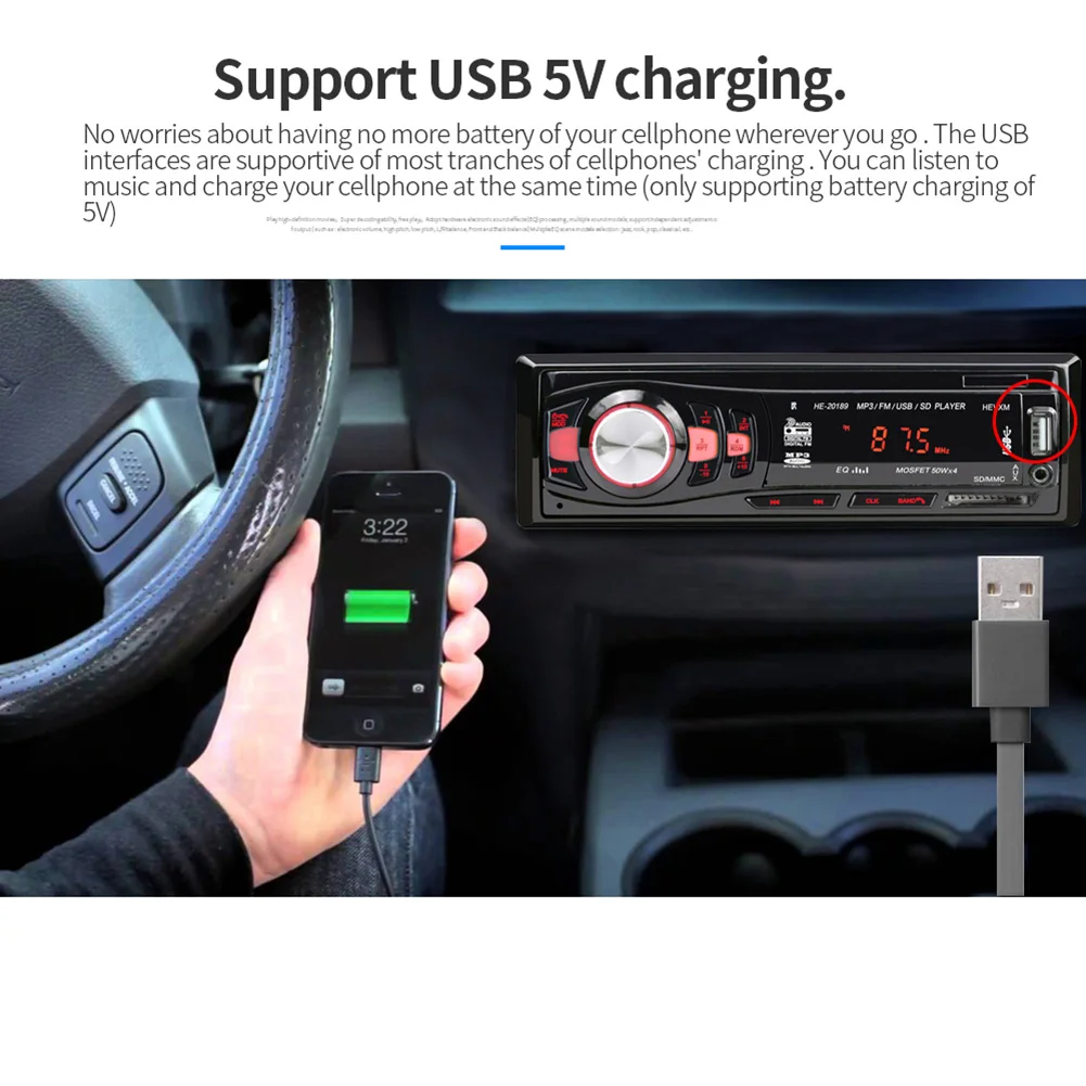 Автомобильный Bluetooth MP3 плеер с функцией громкой связи музыкальный mp3